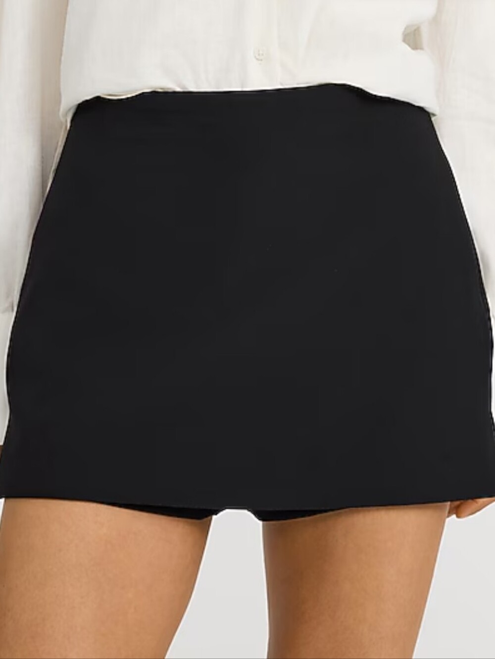 Express Black High-Waist Mini Skort